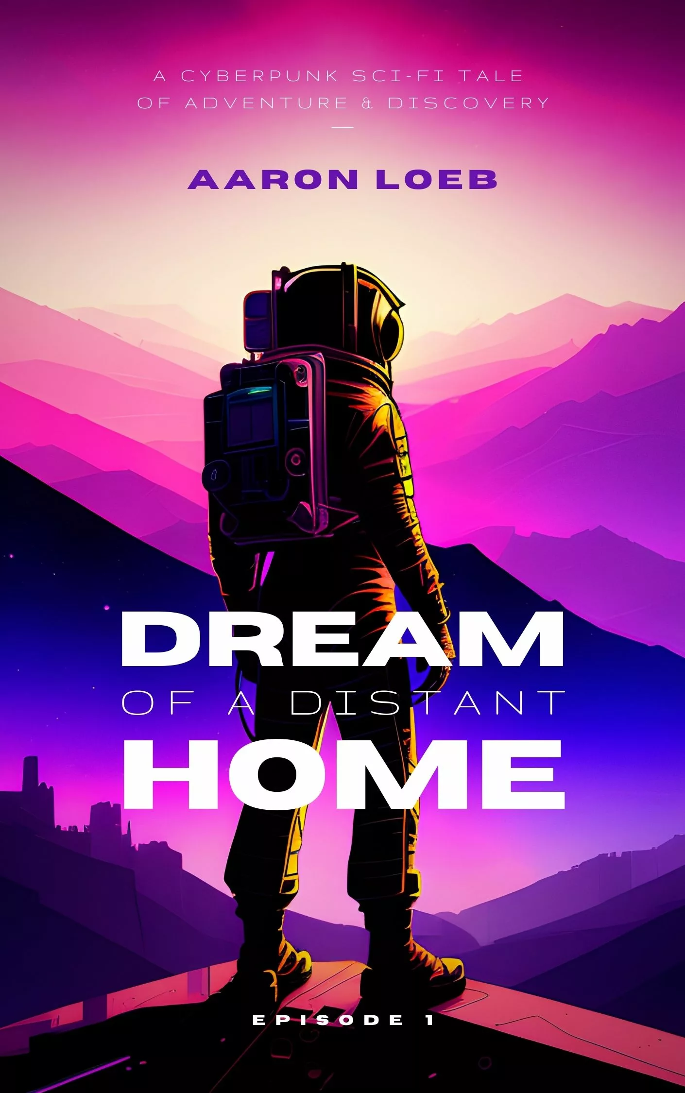 Purple and Pink Sci-Fi Ilustrative Book Cover
